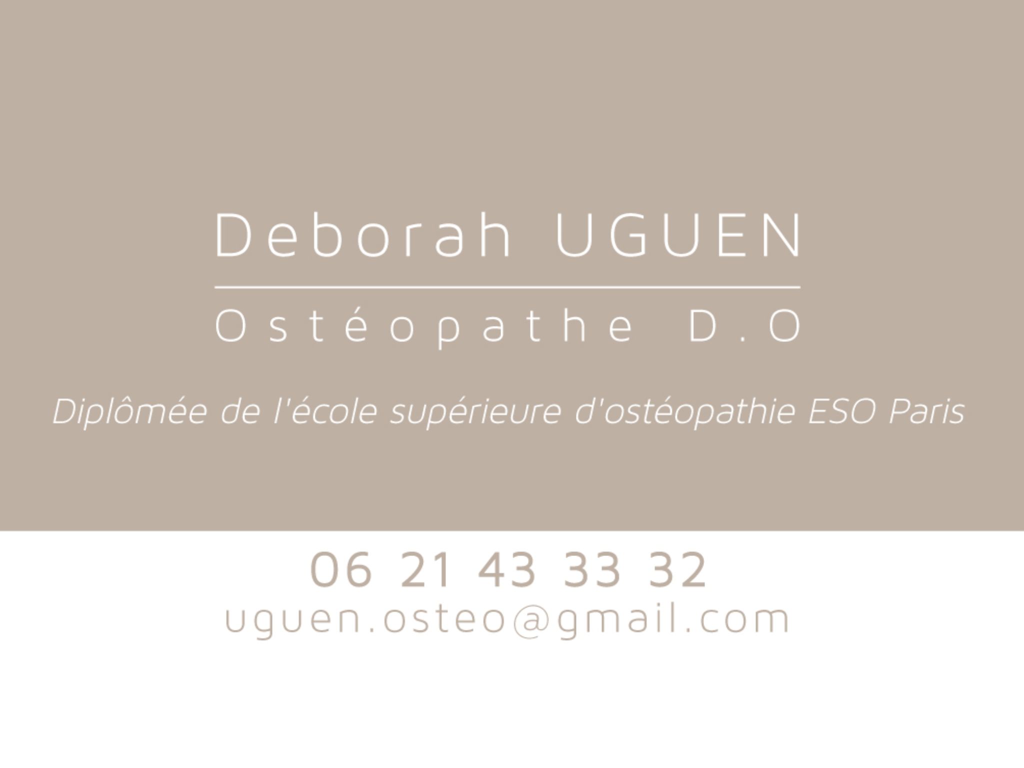  Logo Ostéopathe : Deborah Uguen